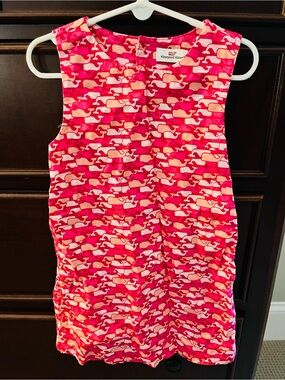 Vineyard Vines Pink & Coral Whale Print Dress